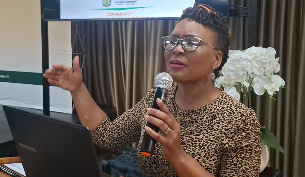 Ms Mokgadi Ramoroka (left) from Food Security Coordination presents about the food security status in Limpopo while Ms Thabile Diphofa from Department of Agriculture presents on the National Food Security Plan and Noko Malahlela said plans are underway to convene a food security summit in the province.