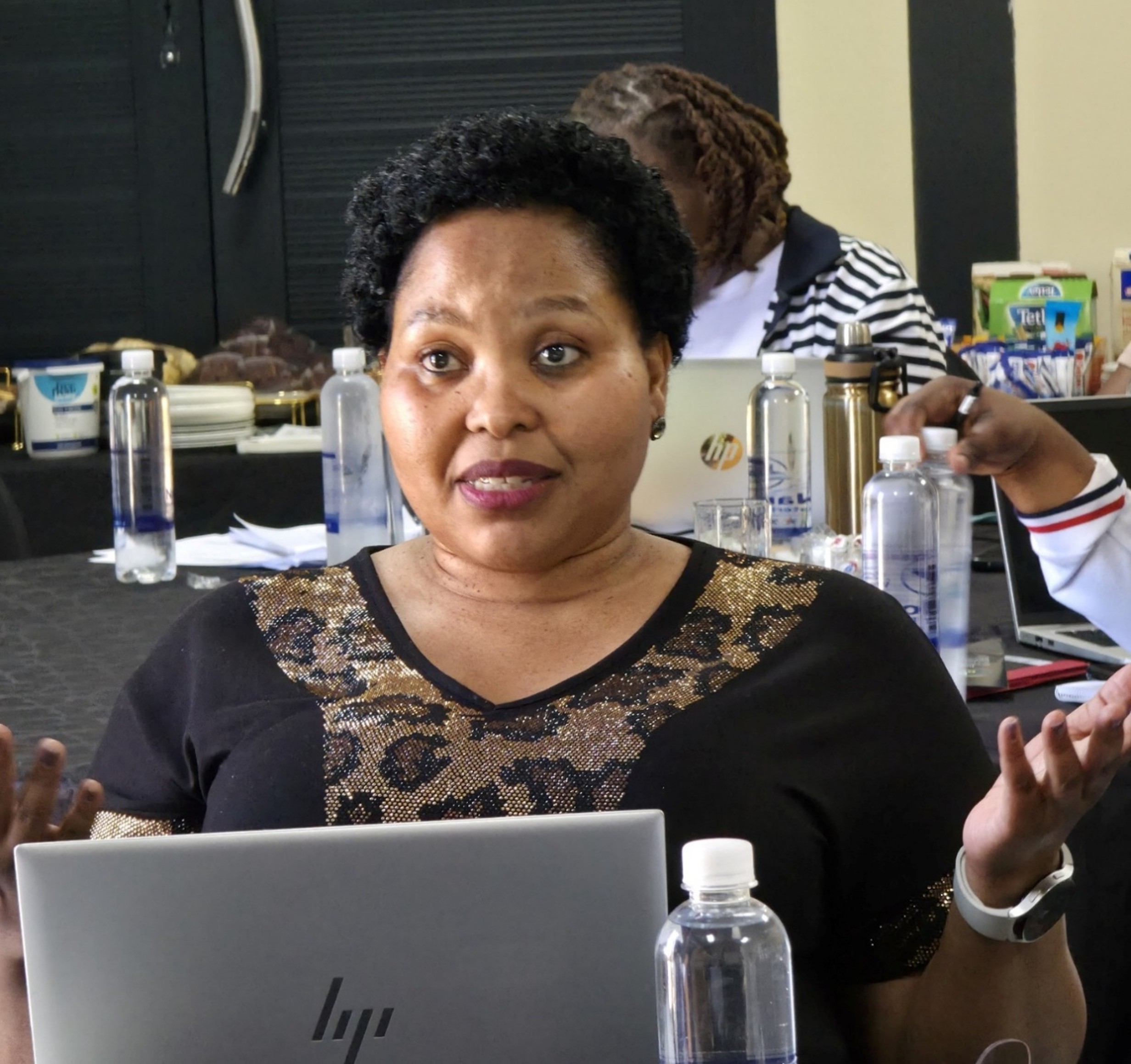 HOD Mpho Mashamba expresses her heartfelt appreciation to women who continue to take up leadership roles and contribute towards steering the Department in the right direction.